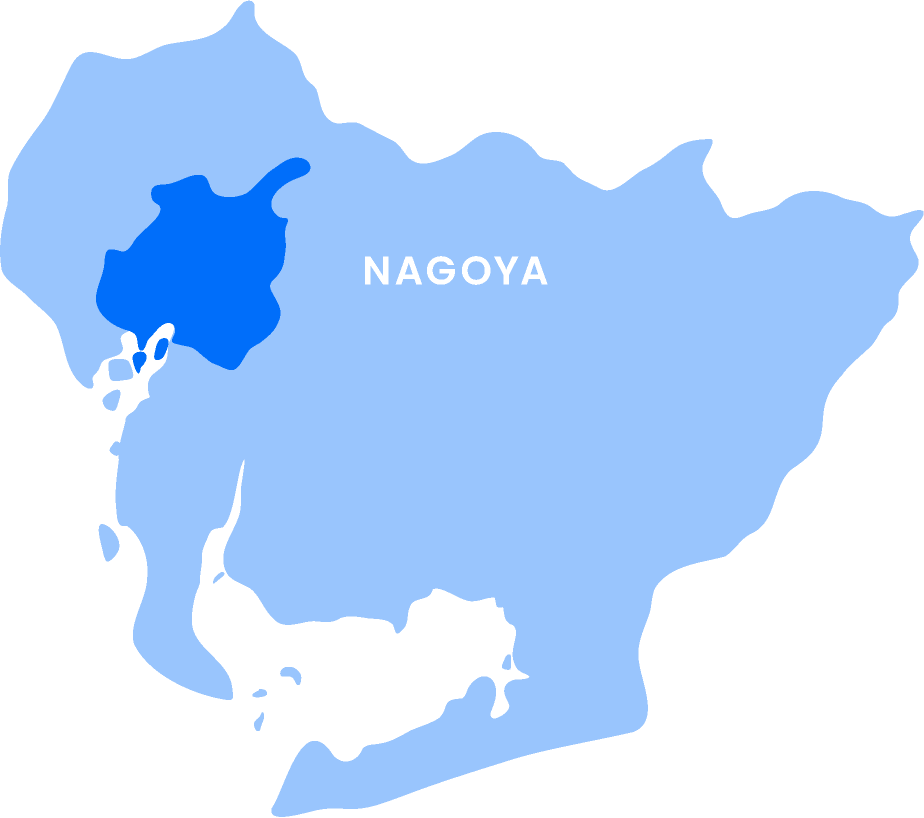 名古屋市の地図のイラスト