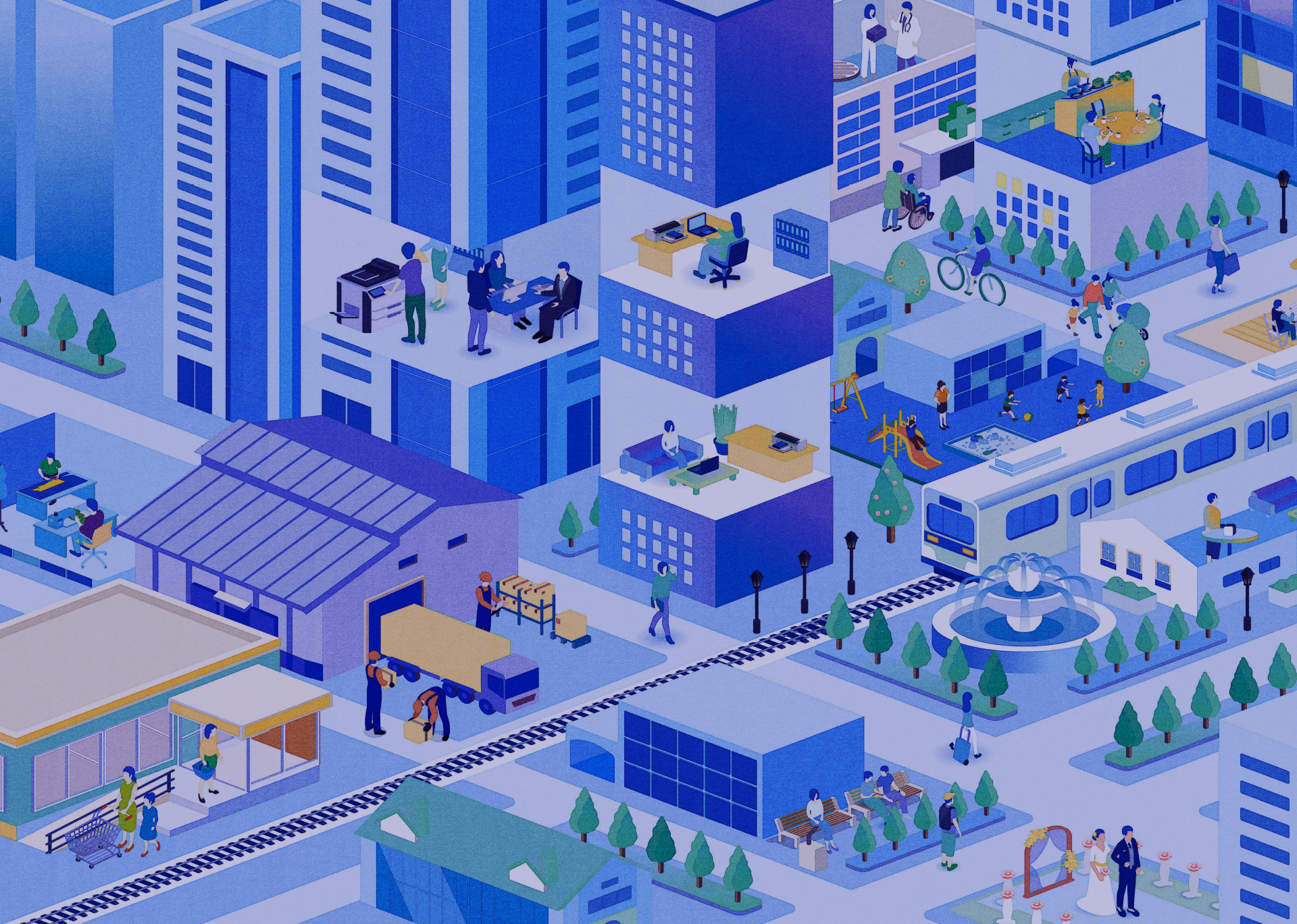 街の中のブラザー製品