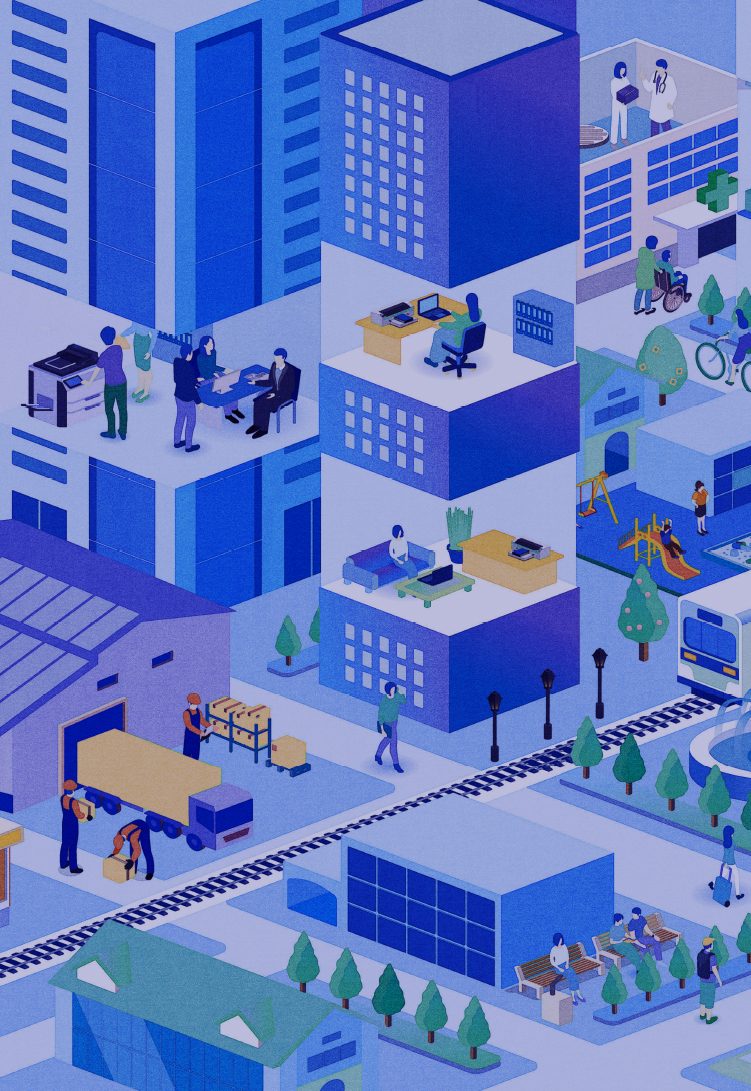 街の中のブラザー製品