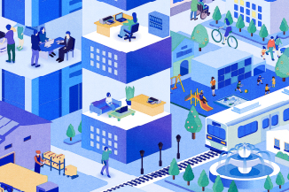 街の中のブラザー製品