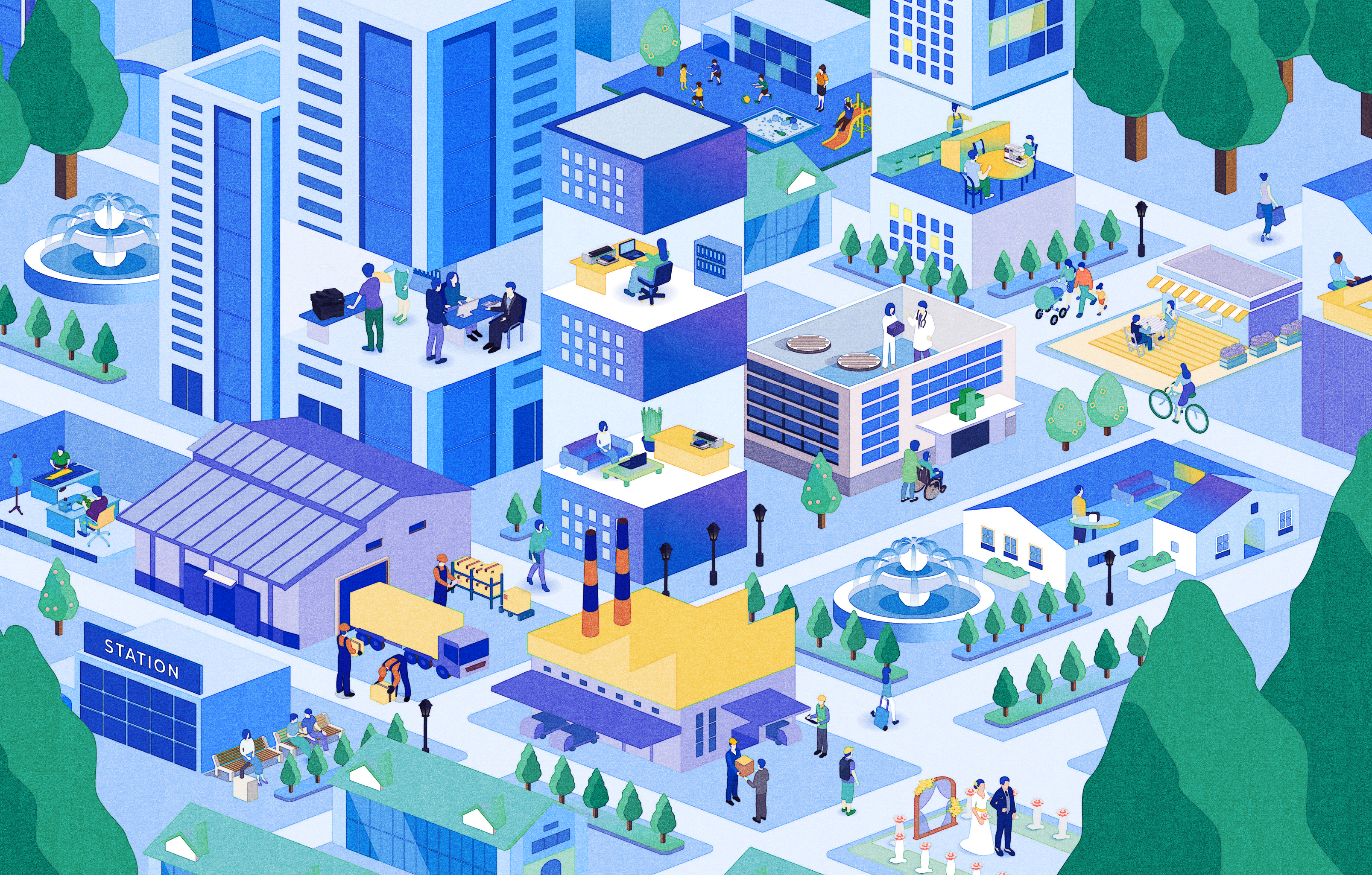 街の中のブラザー製品