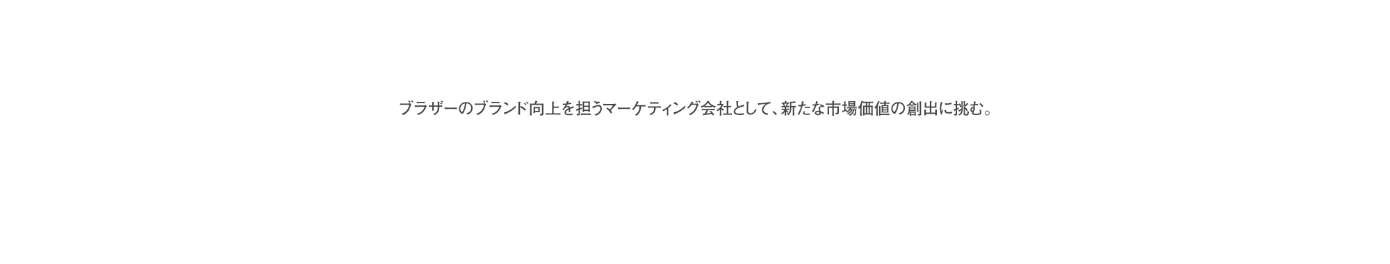 ブラザーのブランド向上を担うマーケティング会社として､新たな市場価値の創出に挑む｡