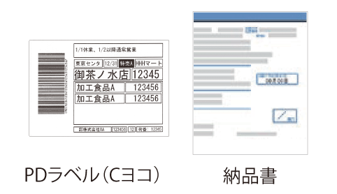 PDラベルCタイプ、納品書