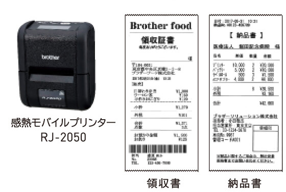 感熱モバイルプリンター RJ-2050 領收書 納品書