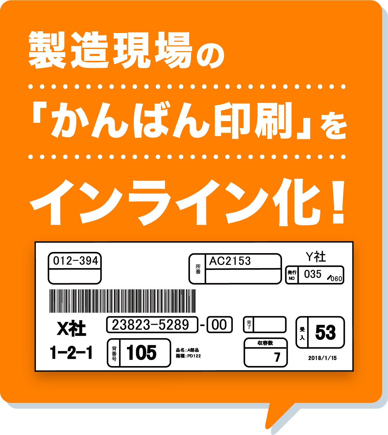 製造現場の「かんばん印刷」をインライン化！