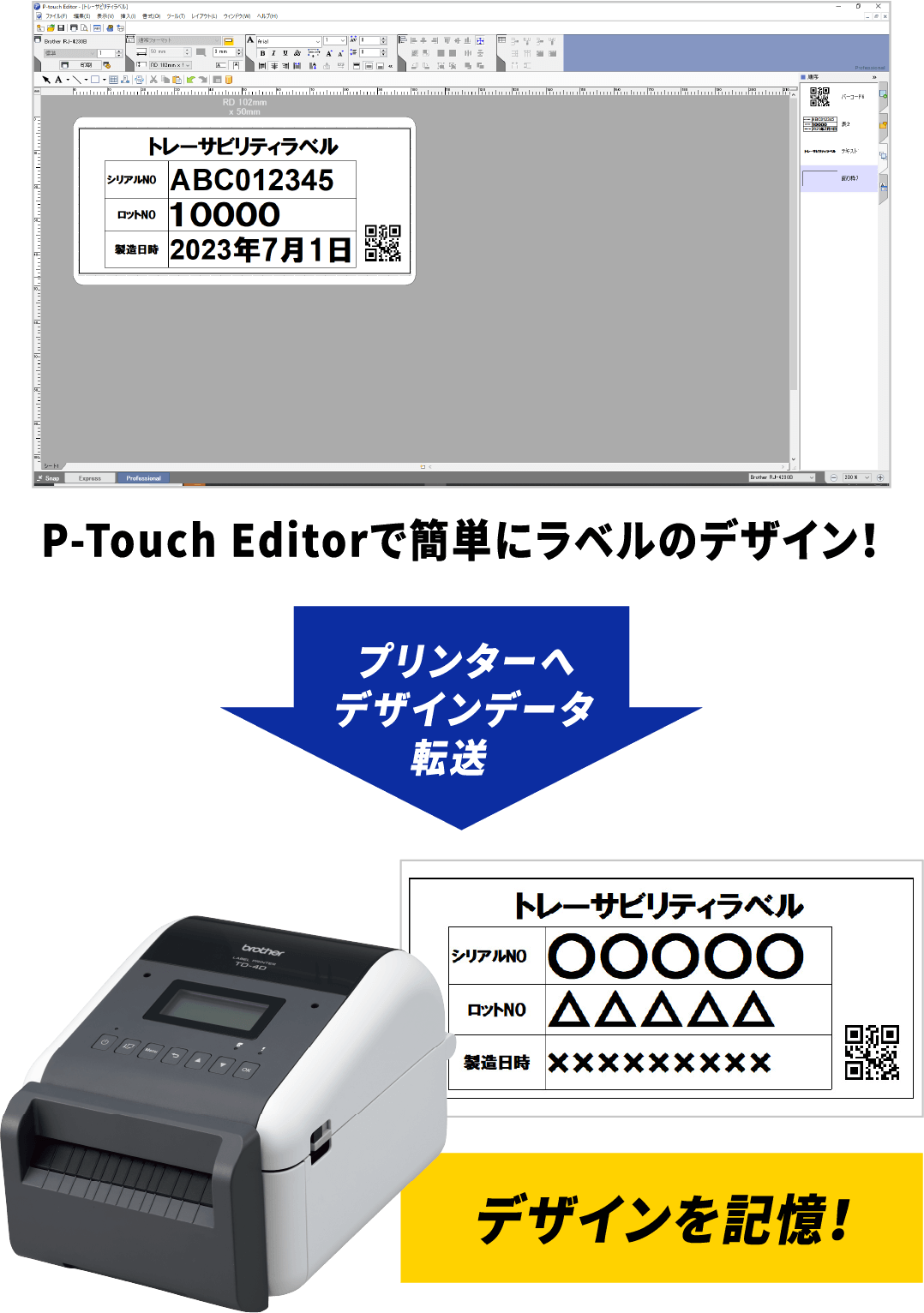 P-Touch Editorで簡単にラベルのデザイン！プリンターへ デザインデータ転送