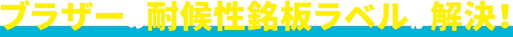 ブラザーの耐候性銘板ラベルが解決！