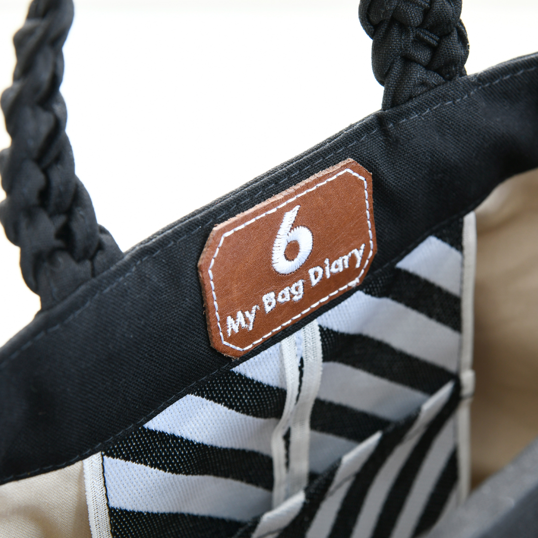 四つ編みハンドルのトートバッグ