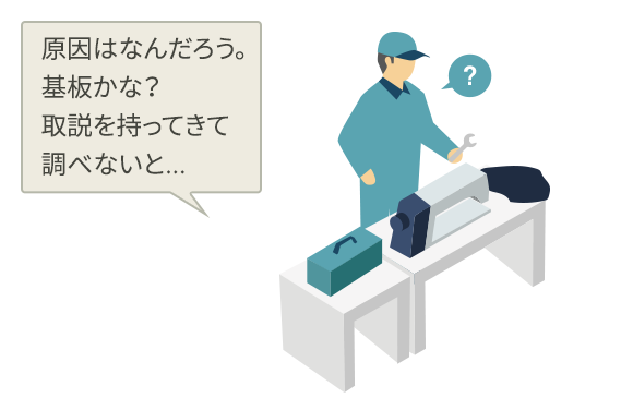 原因はなんだろう。基板かな？取説を持ってきて調べないと...