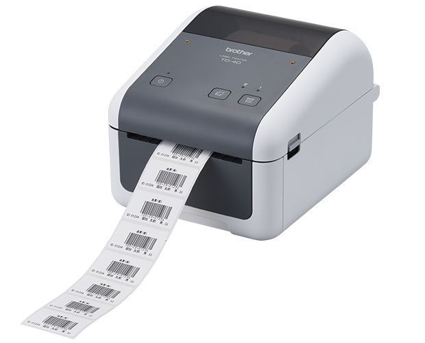 TD-4525DN 斜め写真（ラベル印刷中）