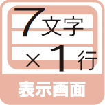 表示画面 7文字×1行