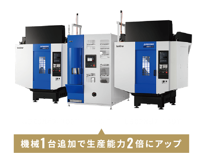 U500Xd2-100T U500Xd2-100TPC-1 機械1台追加で生産能力2倍にアップ