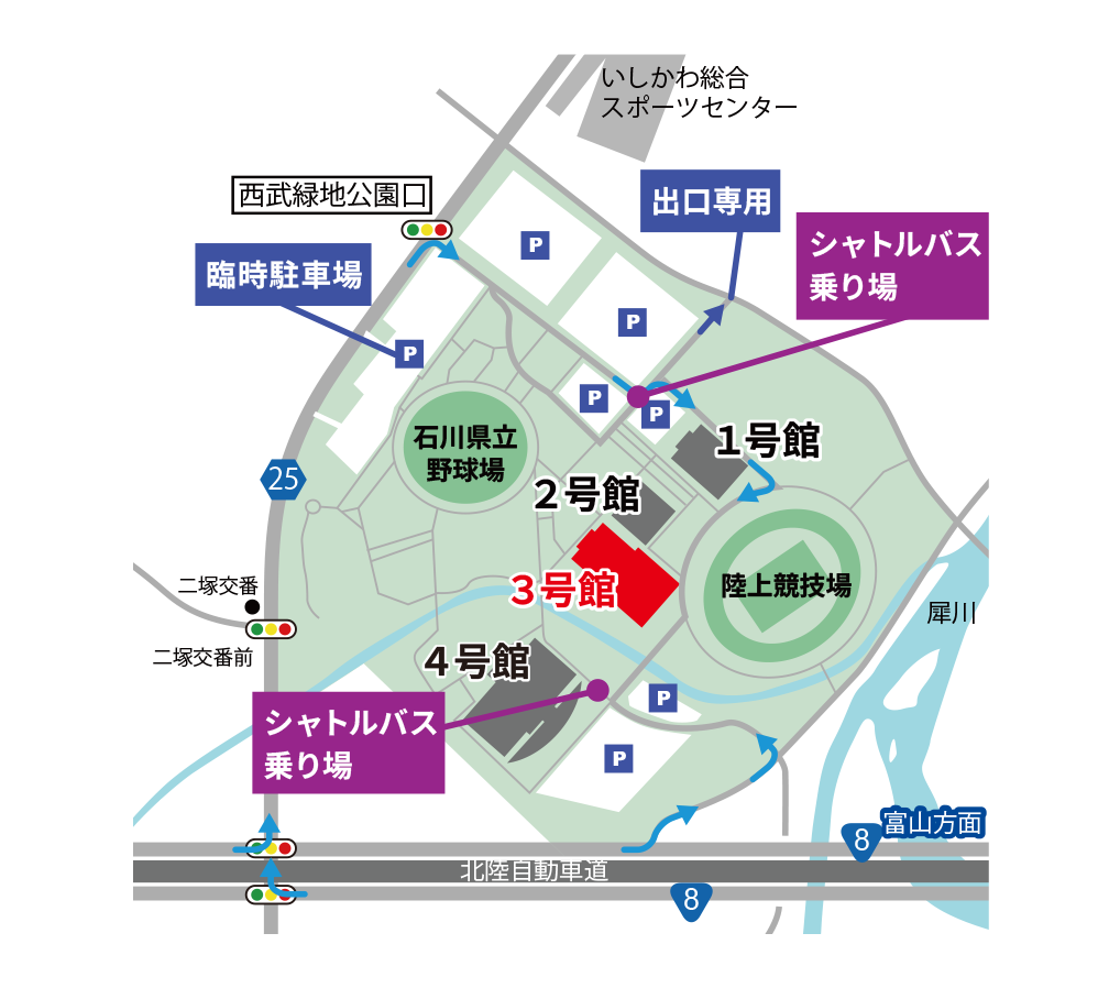 石川県産業展示館　案内図