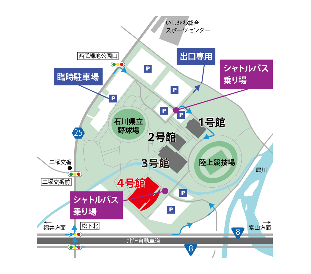 石川県産業展示館　案内図