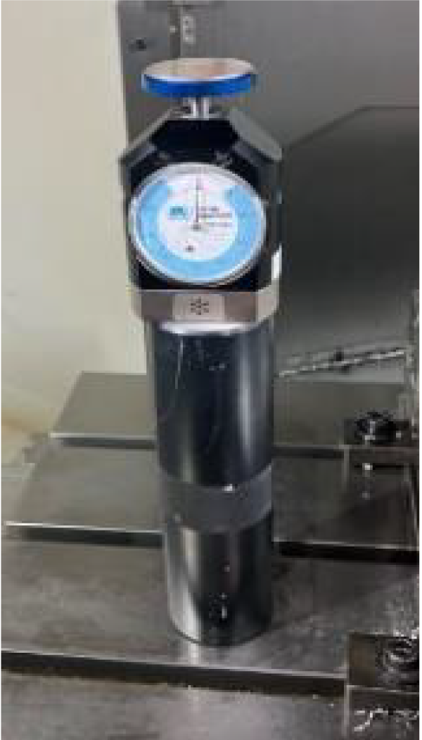 ハイトプリセッタ＋ブロックゲージ設置 画像