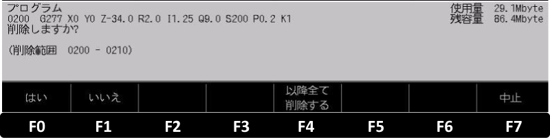 確認メッセージが表示された画面