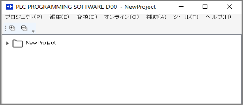プロジェクト作成後の画面