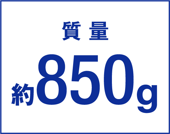 質量約850g