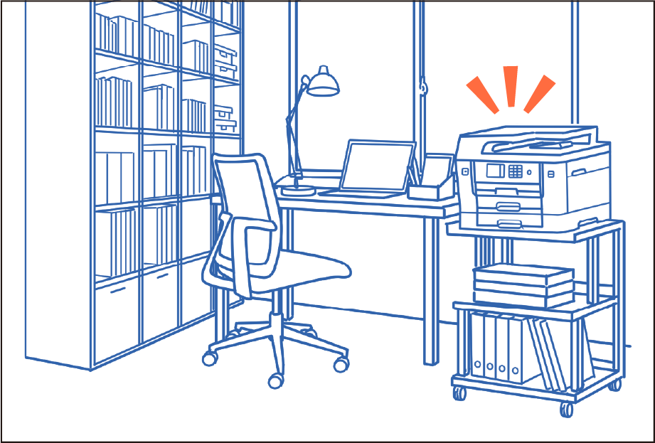 置き場所② 書斎・ワークスペース（デスク横に設置）