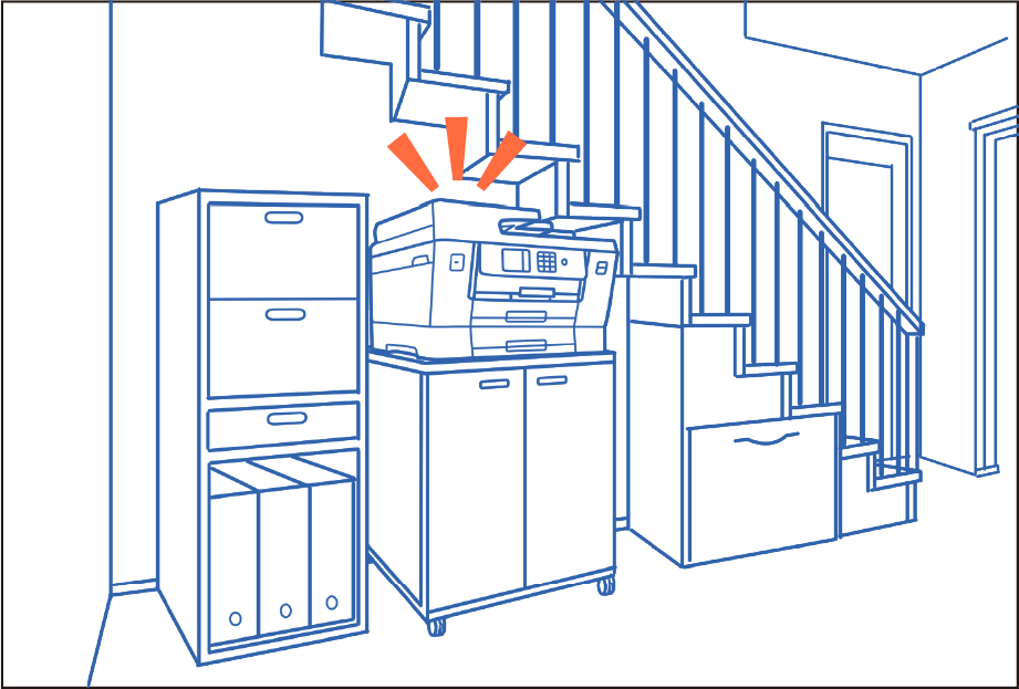 置き場所④ 廊下・階段下スペース（スリムラックやワゴン活用）