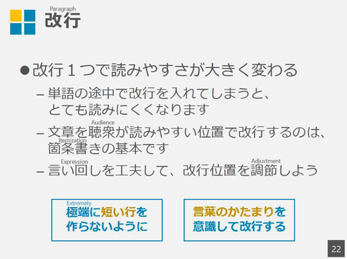 改行と行間にこだわる1