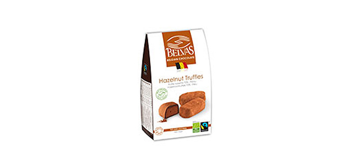 BELVAS オーガニックヘーゼルナッツ トリュフダークチョコレート