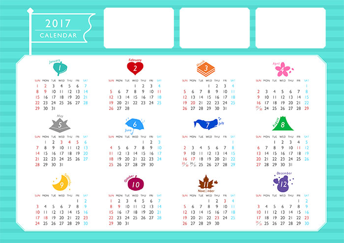 2017年手作りカレンダーを作ろう 実家へのお土産は お子様お手製の