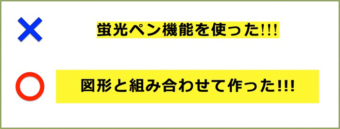 文字の背景色にひと手間かけよう！