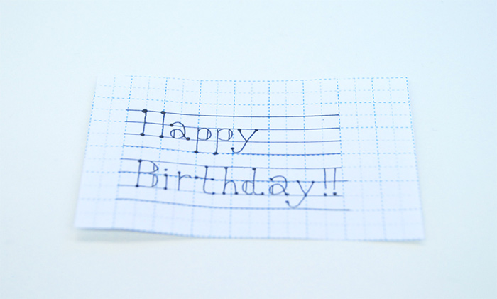 ぜいたく Happy Birthday 手書き 影 サンセゴメ
