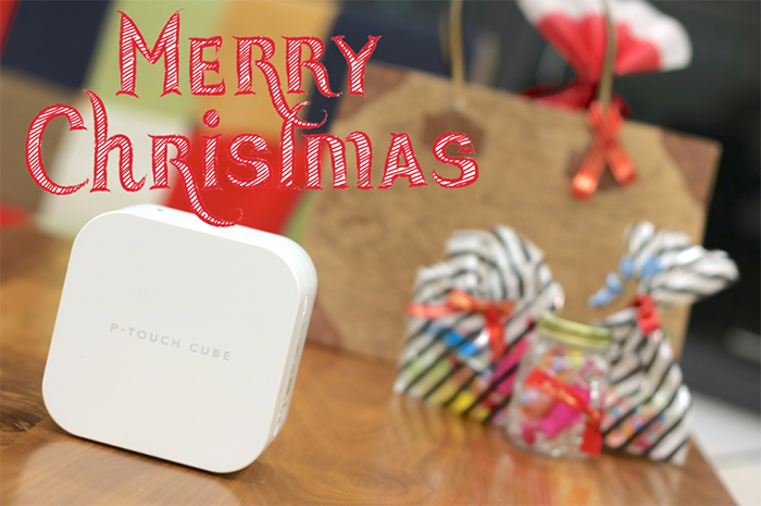 【「P-TOUCH CUBE」（ピータッチキューブ）活用術】お手製りぼんでクリスマスラッピング、グラスマーカーを作ろう！