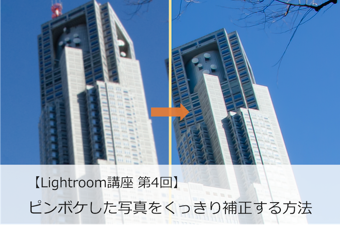 【Lightroom講座第4回】ピンボケした写真をくっきり補正する方法