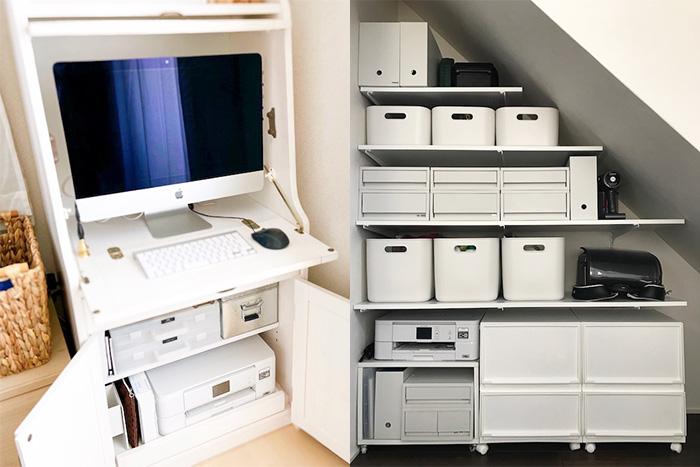 おしゃれなプリンター収納のアイデアとコツ～プロの実例付～