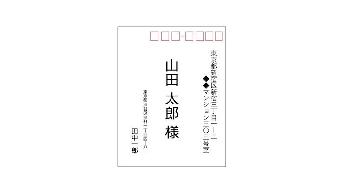 住所は基本的に省略せず、ビル名やマンション名は段落を変えて書くのがポイントです。