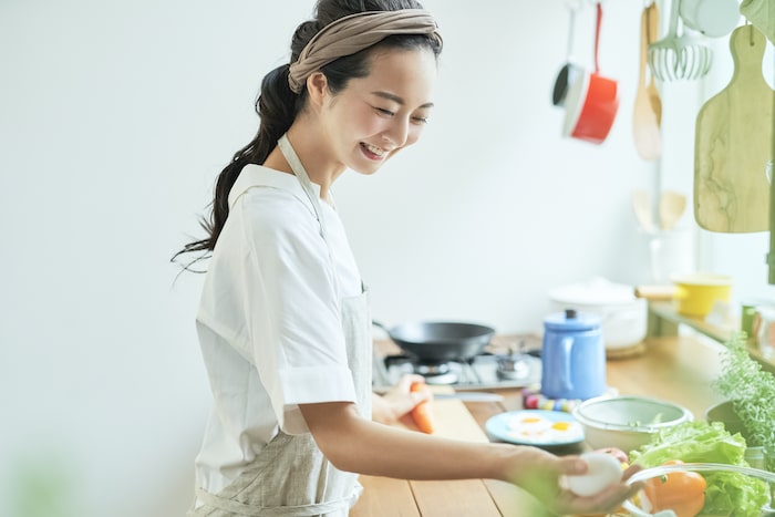 笑顔の女性