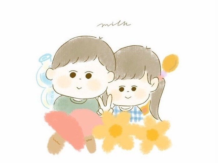 男の子と女の子のイラスト