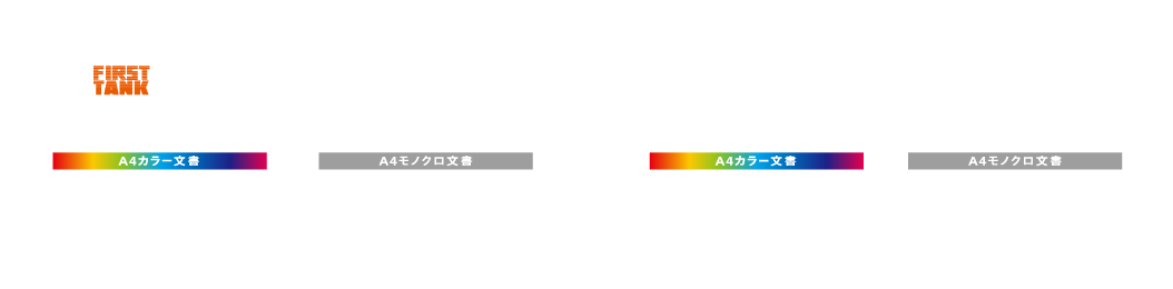 A4文書1枚あたりのインクコスト