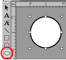 円を描く