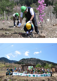 2010年4月 ブラザー社員による植樹風景
