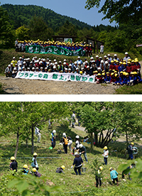 2016年5月 ブラザー社員による植樹風景