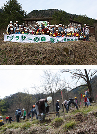 2017年4月 ブラザー社員による植樹風景