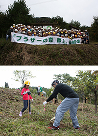 2017年10月 ブラザー社員による植樹風景