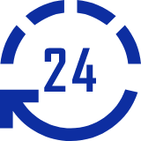 24時間の回答率は95.6%！

                