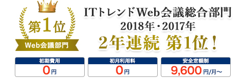 ITトレンド2017 年間ランキング Web会議部門グランプリ受賞！Web会議部門第1位