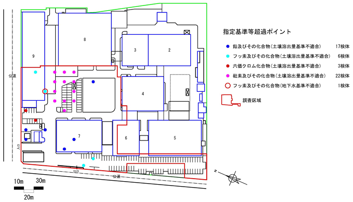 星崎工場指定基準等超過ポイント