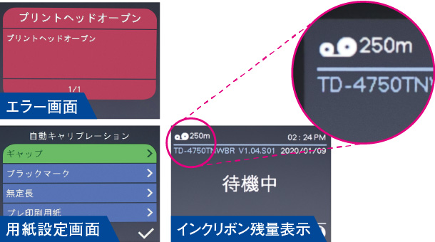 2.3インチのカラー液晶を搭載