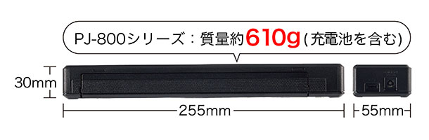 A4対応でありながら小型・軽量