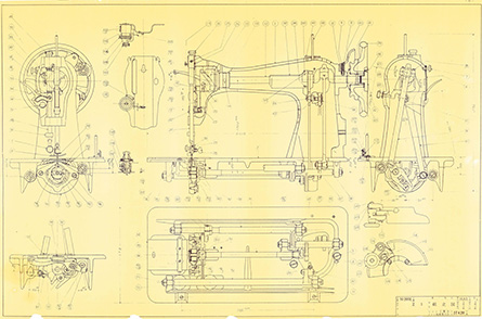 青焼き「M-2001組立図」