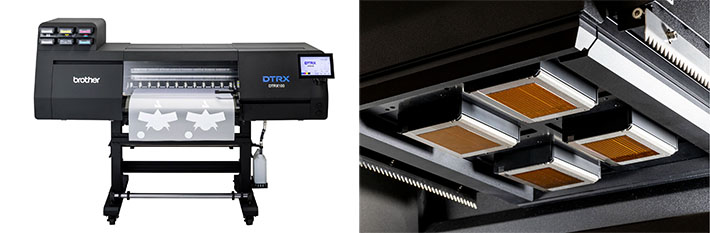 【ブラザー：画像】DTF プリンター「DTRX100」と「ピエゾヘッド」画像