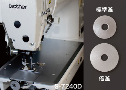 生産効率を高める倍釜を搭載した本縫針送り大釜自動糸切りミシンNEXIO S-7240D